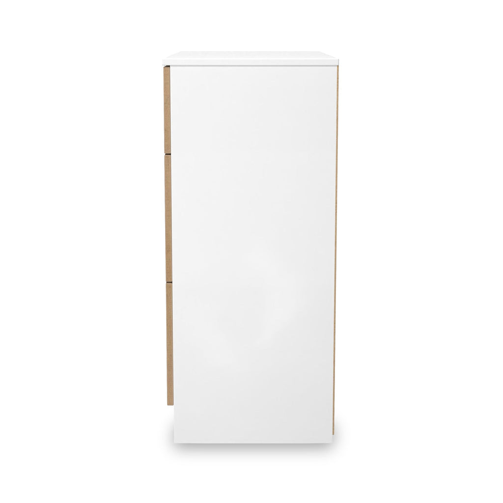 Commode profonde à 3 tiroirs effet lattes Jago