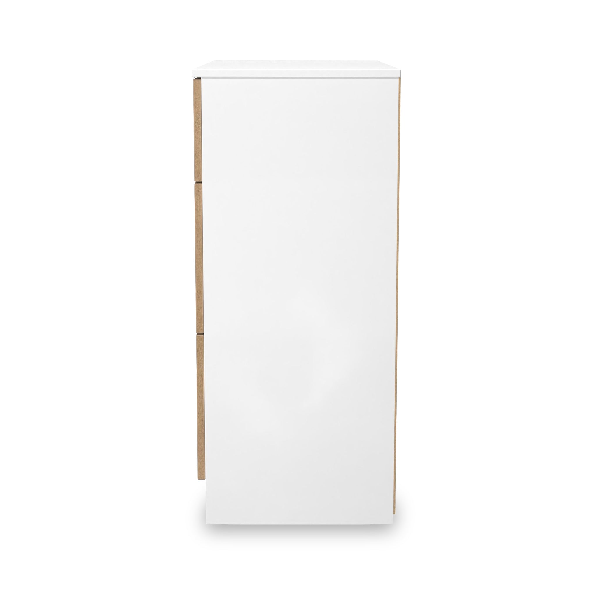 Commode profonde à 3 tiroirs effet lattes Jago