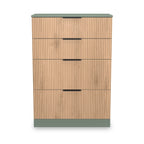 Commode profonde à 4 tiroirs effet lattes Jago