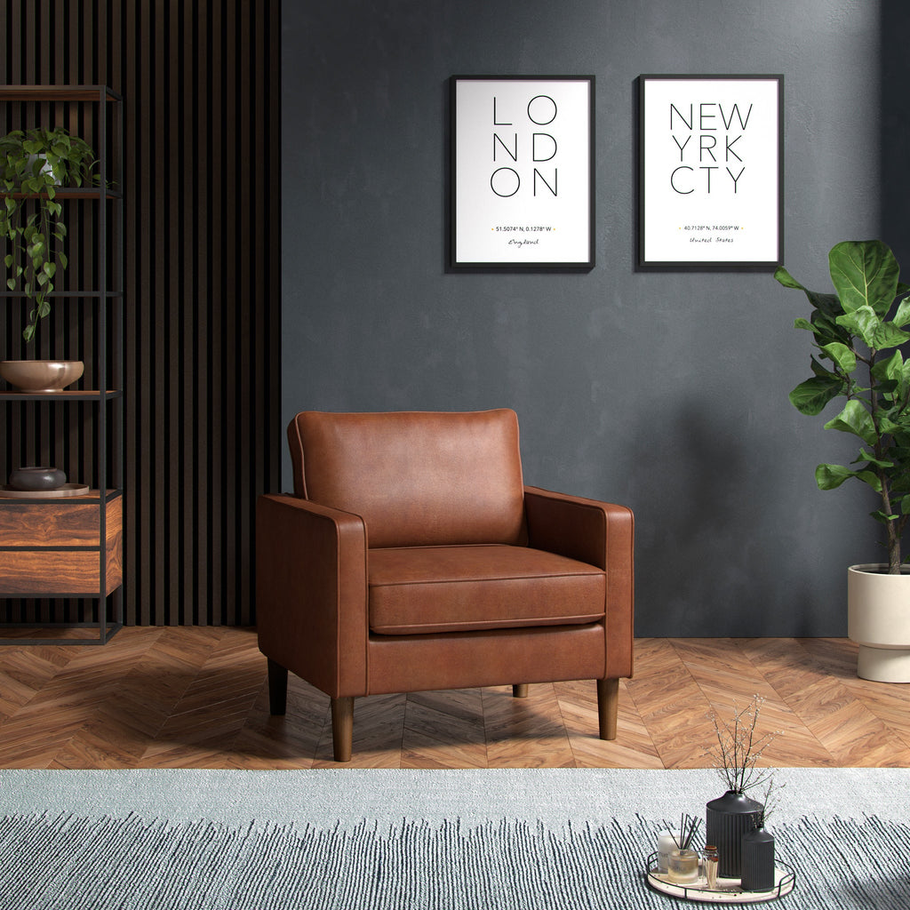 Fauteuil Jefri en similicuir