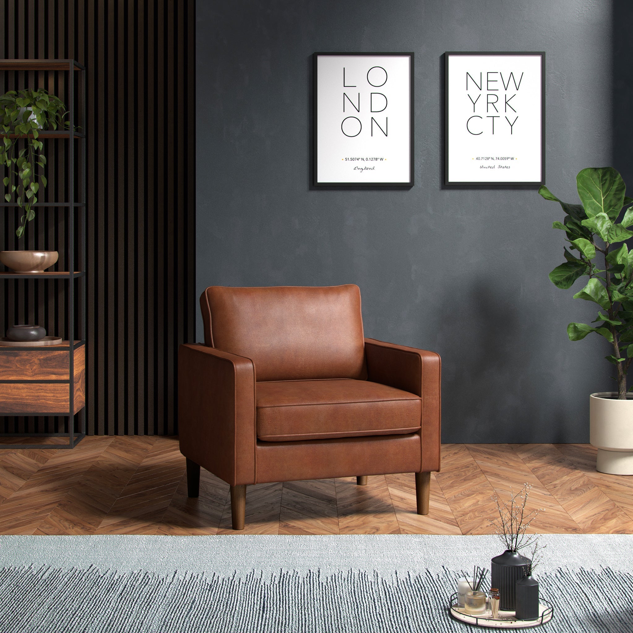 Fauteuil Jefri en similicuir