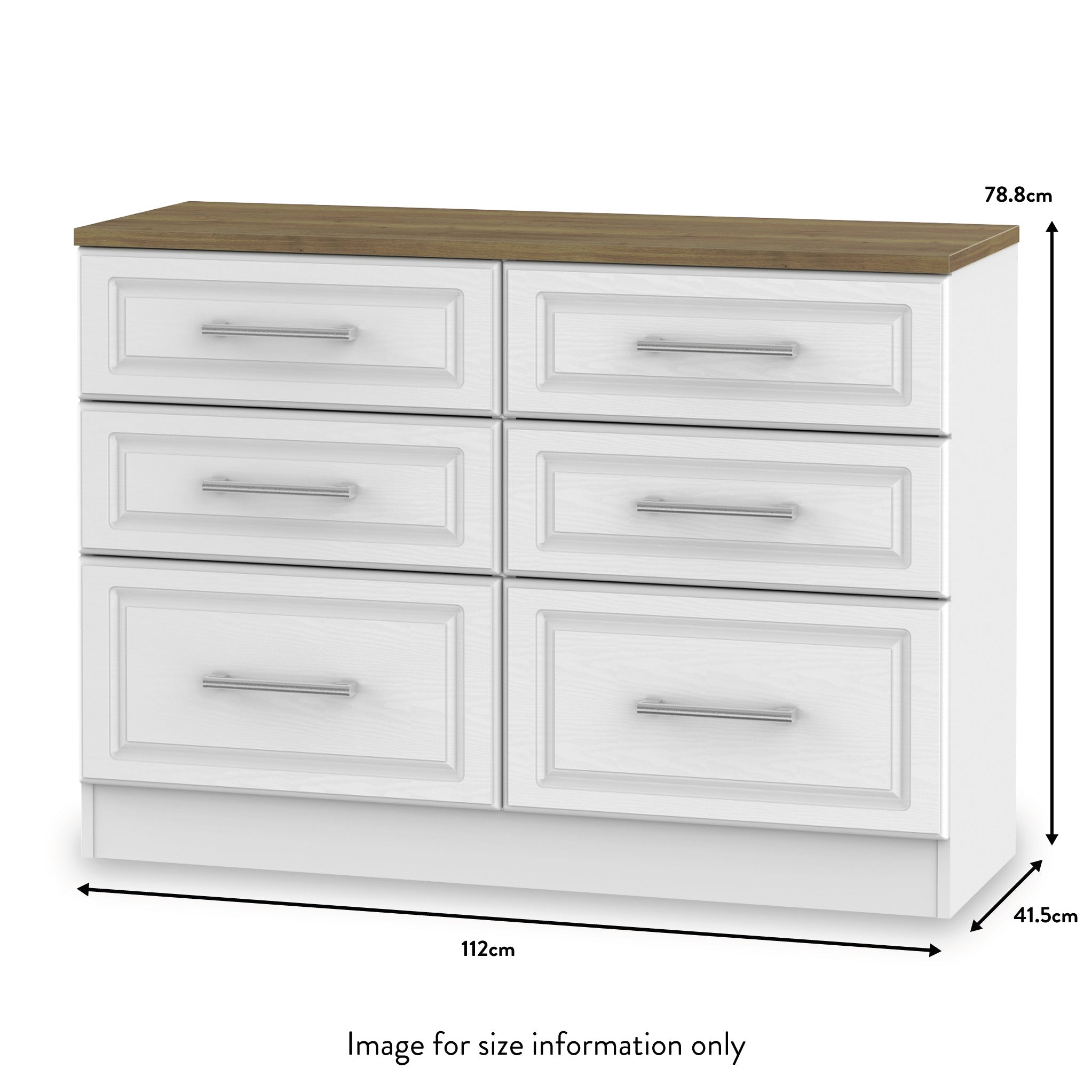 Commode large à 6 tiroirs Talland