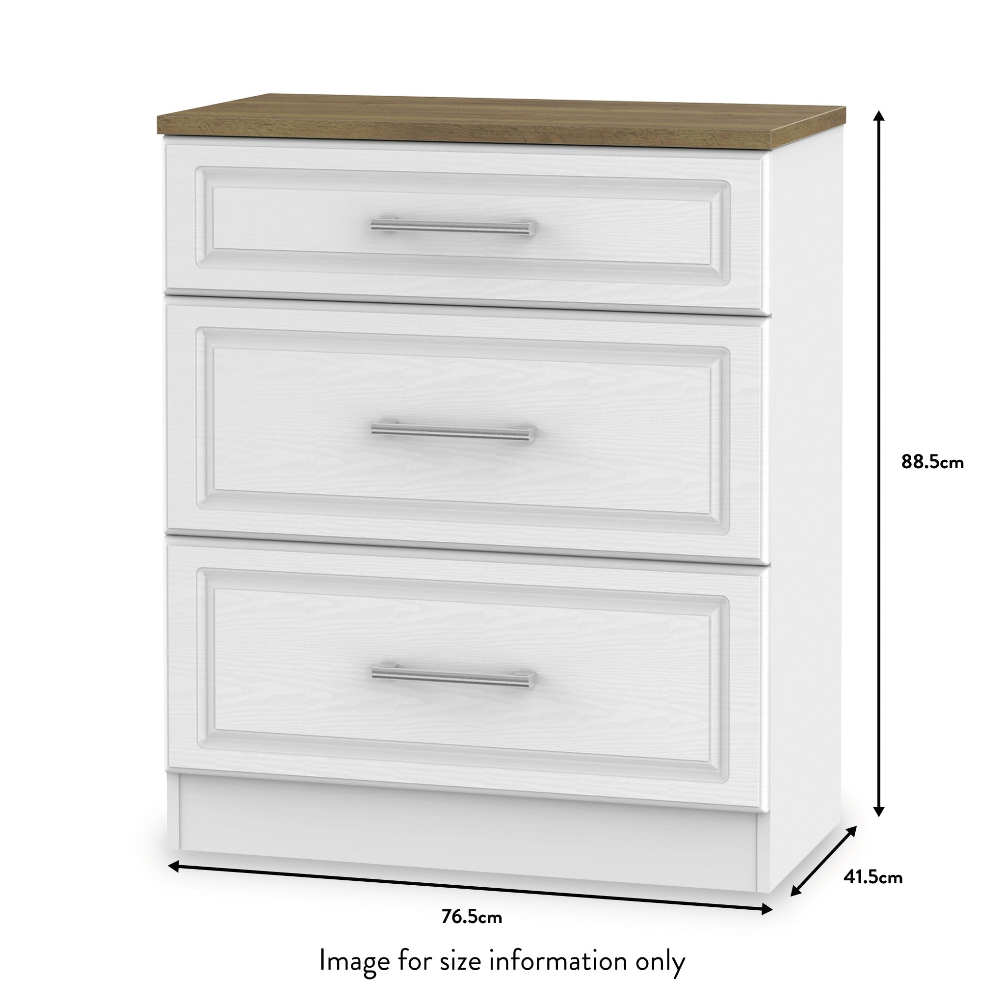 Commode profonde à 3 tiroirs Talland