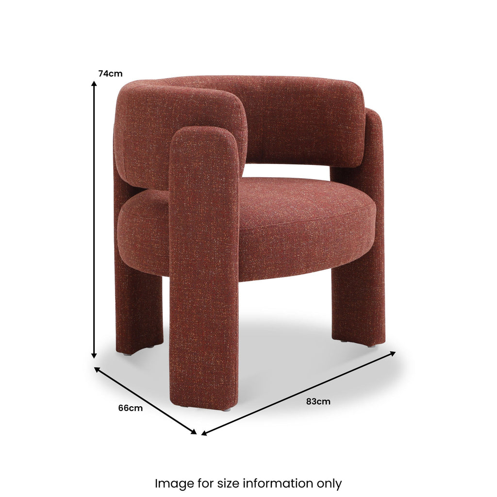 Fauteuil incurvé Lenore