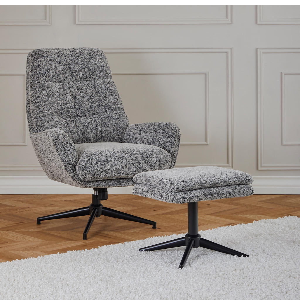Fauteuil Otis Boucle avec repose-pieds