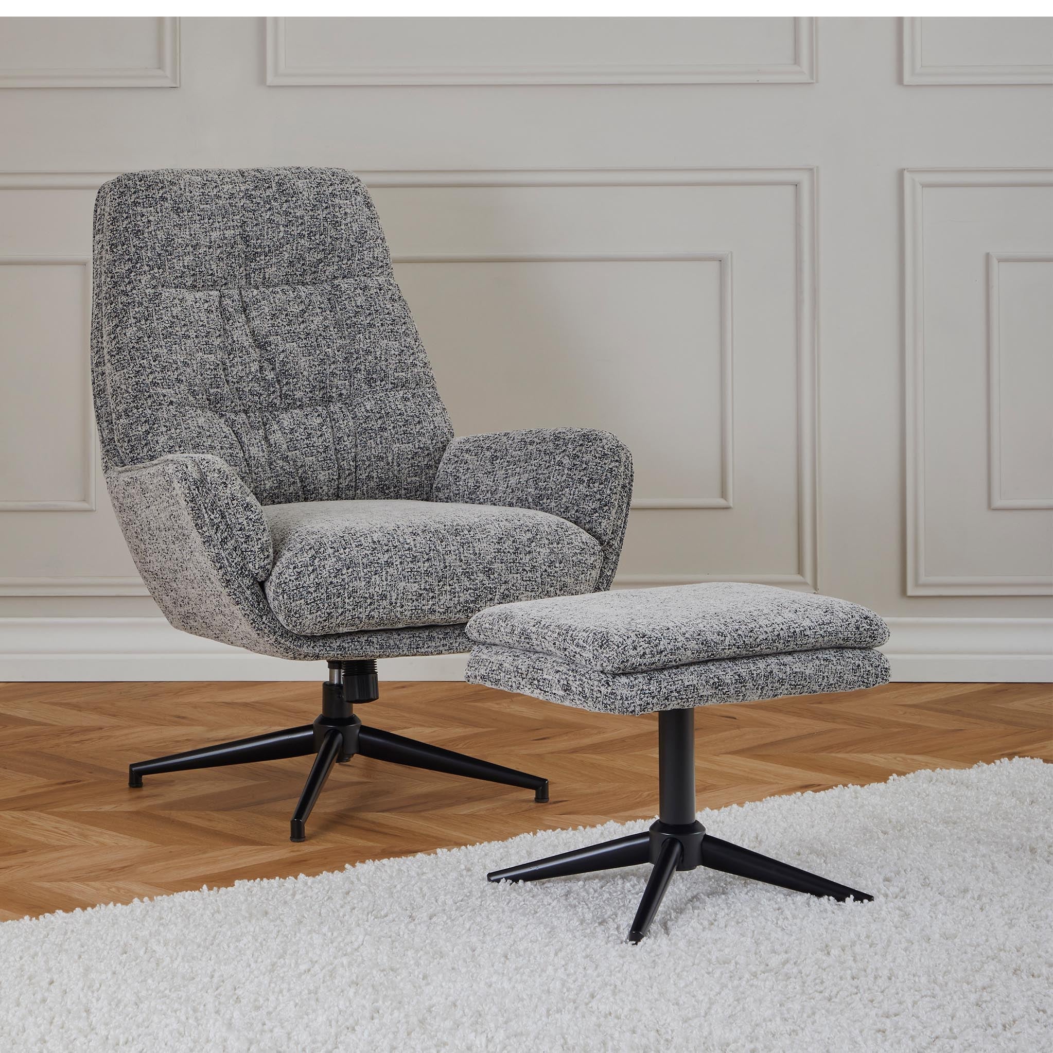 Fauteuil Otis Boucle avec repose-pieds