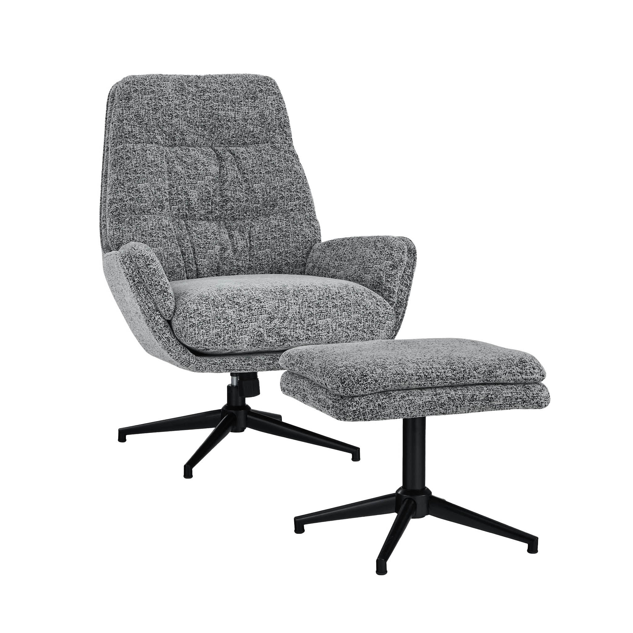 Fauteuil Otis Boucle avec repose-pieds