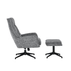 Fauteuil Otis Boucle avec repose-pieds