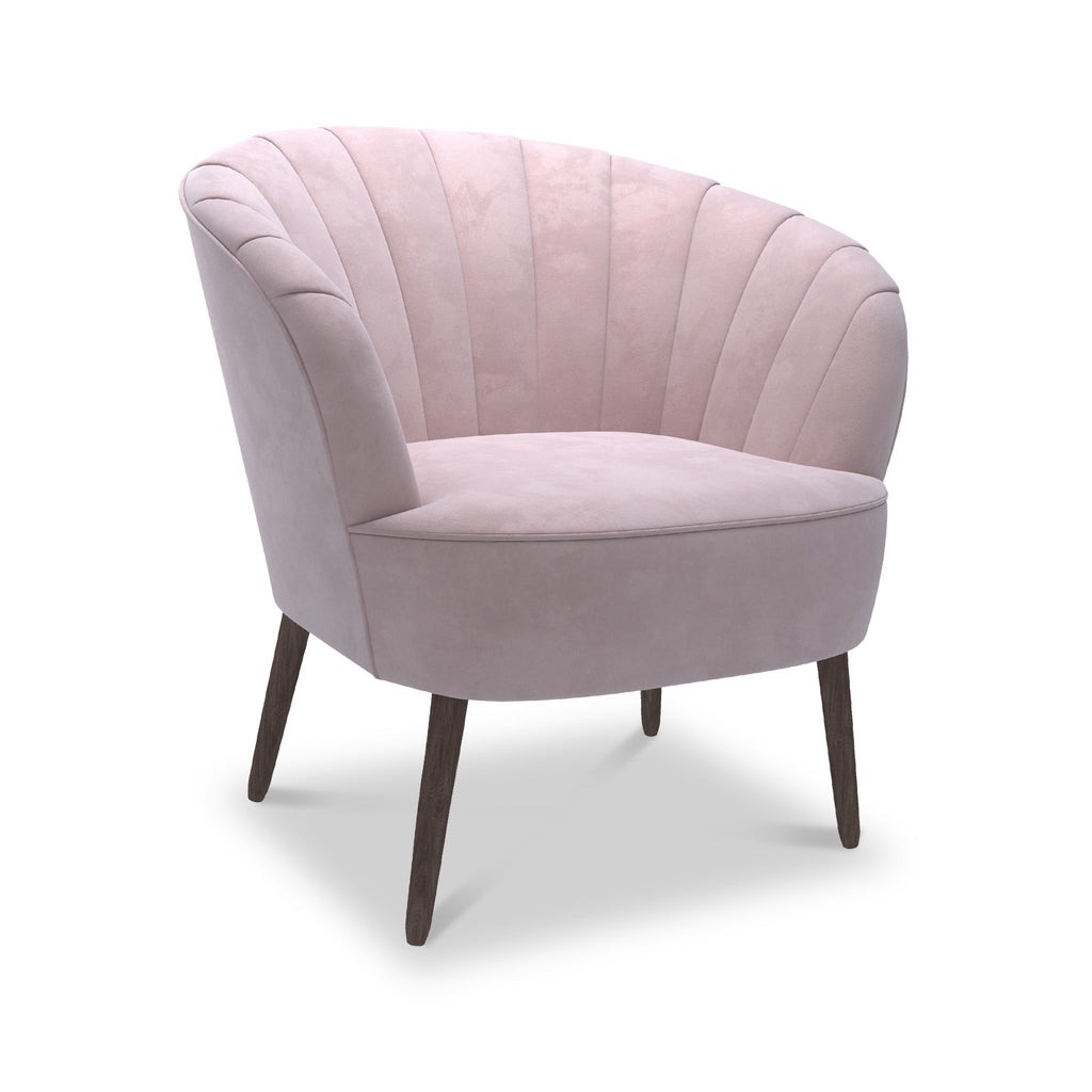 Fauteuil d'appoint en velours Hartwell