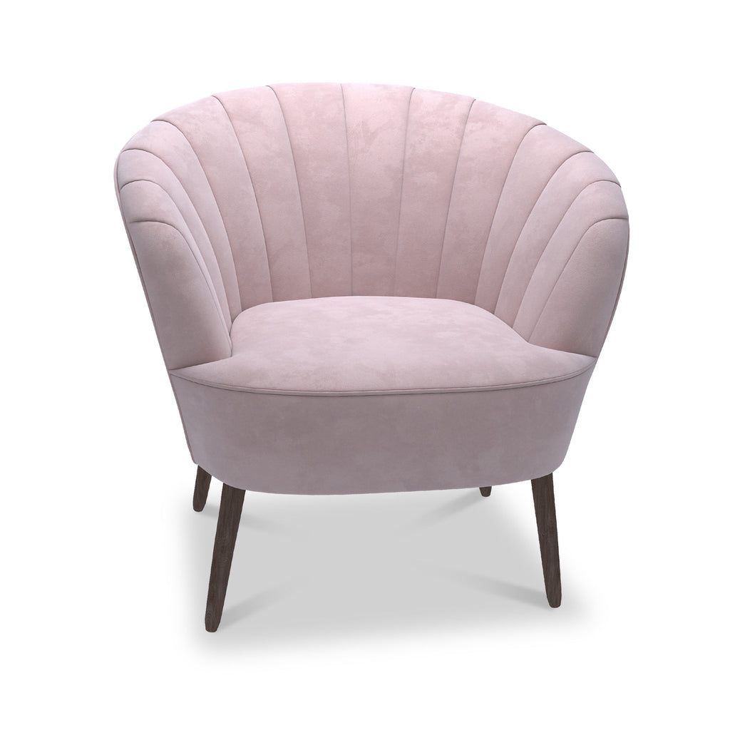 Fauteuil d'appoint en velours Hartwell