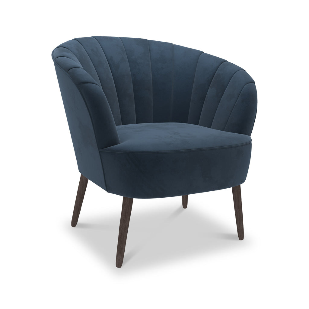 Fauteuil d'appoint en velours Hartwell