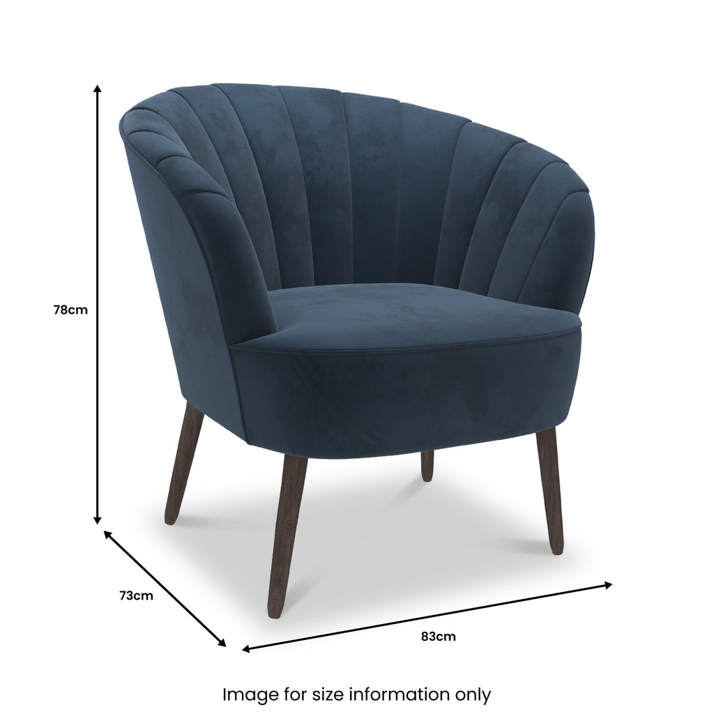 Fauteuil d'appoint en velours Hartwell