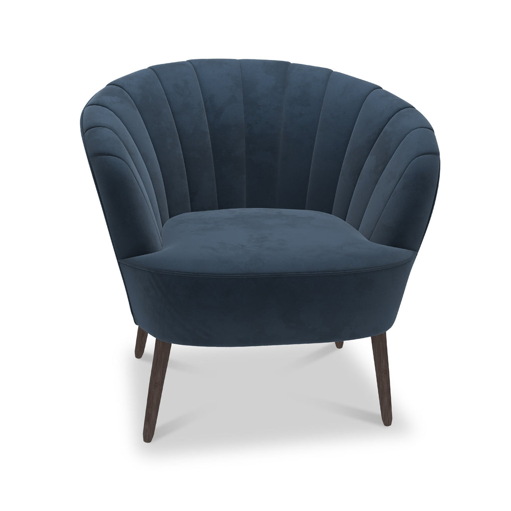 Fauteuil d'appoint en velours Hartwell