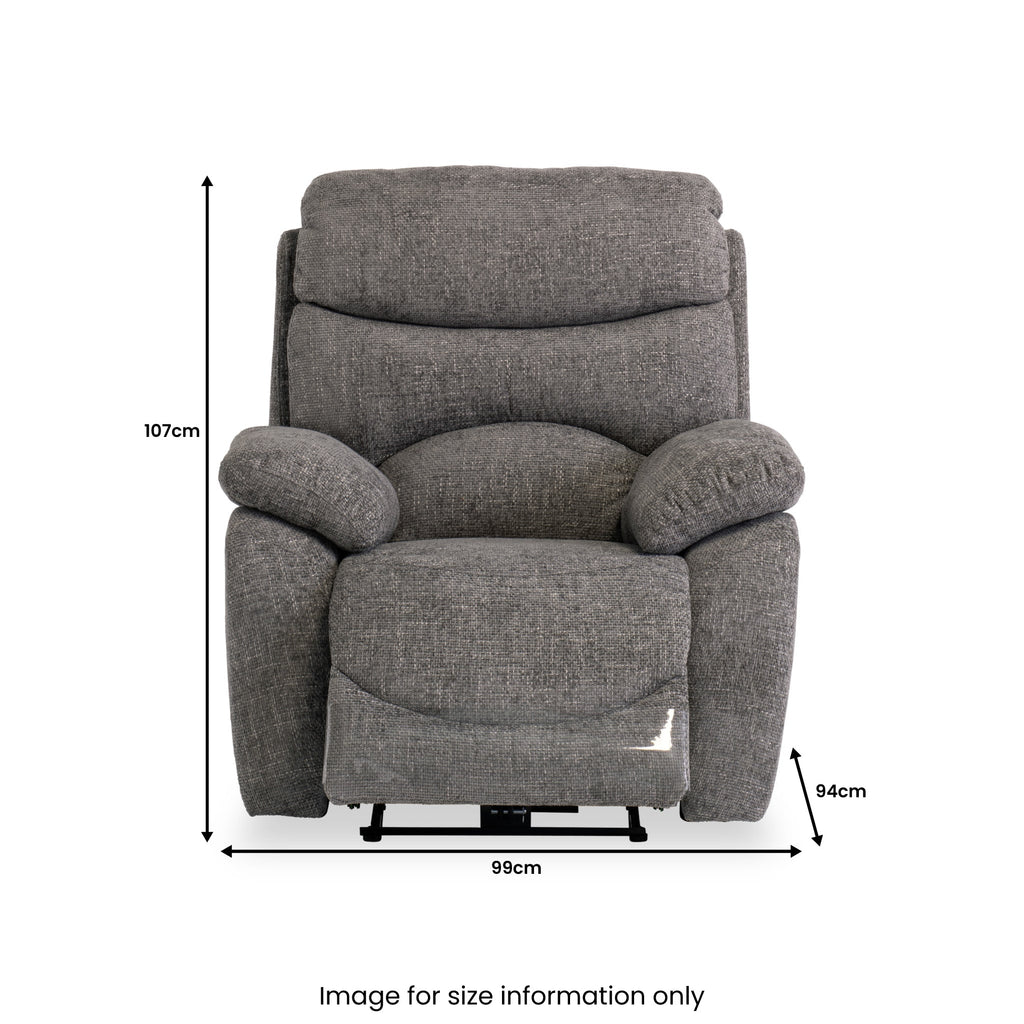 Fauteuil inclinable électrique en tissu Seville