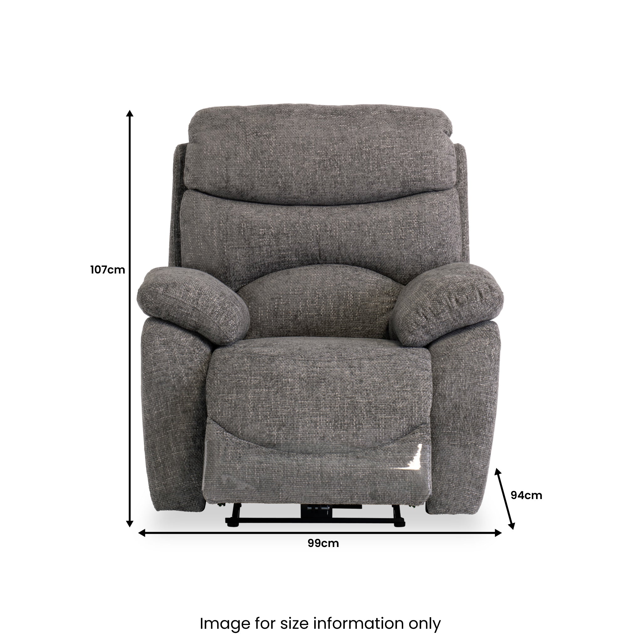 Fauteuil inclinable électrique en tissu Seville