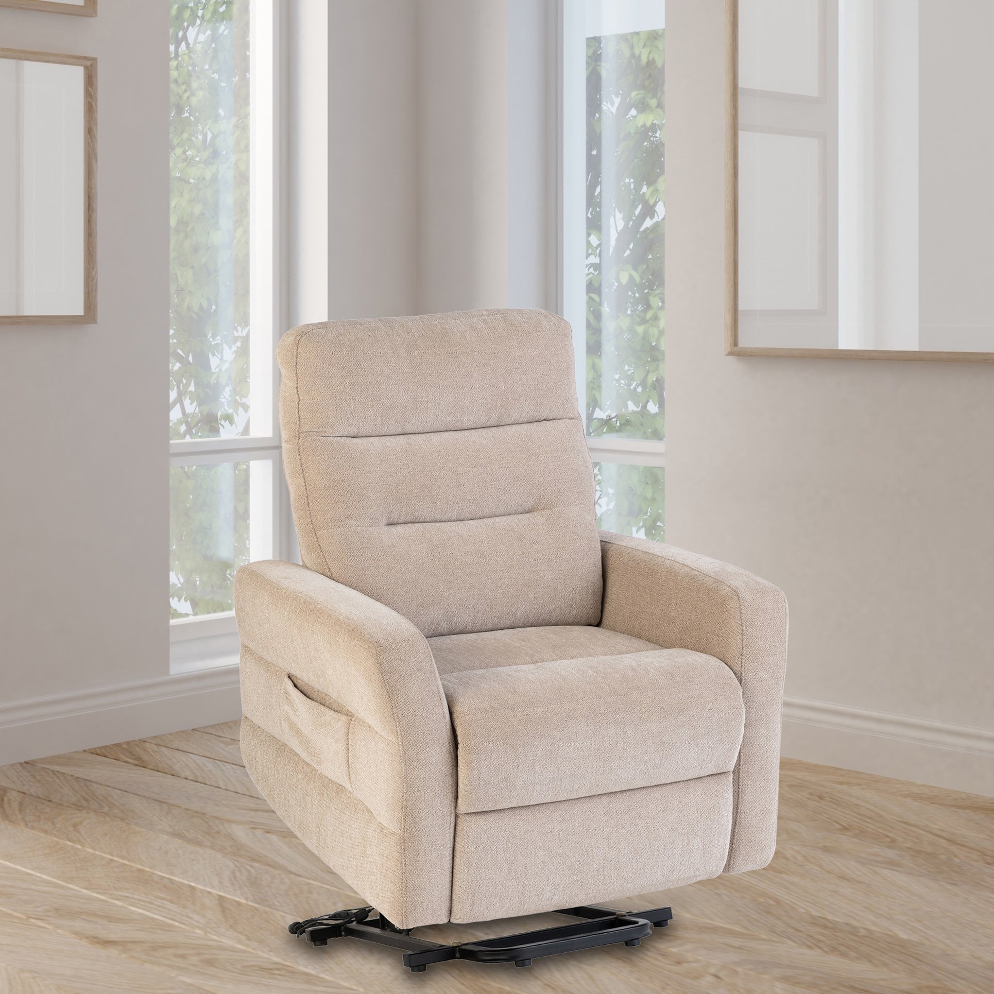 Fauteuil inclinable et relevable électrique Eldar en tissu