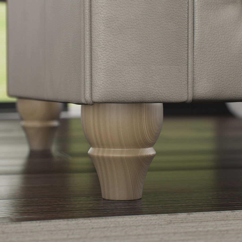 Fauteuil douillet en cuir Everett