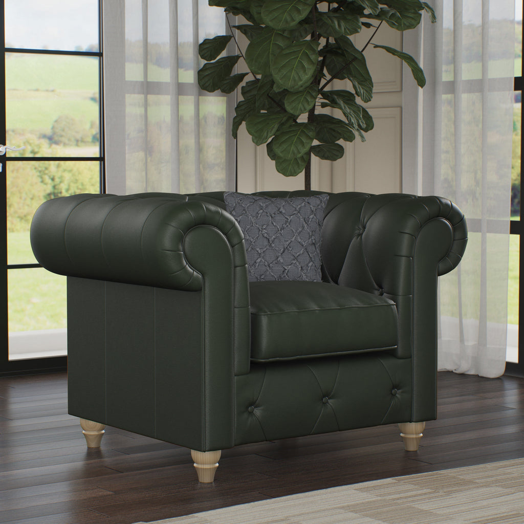 Fauteuil en cuir Everett