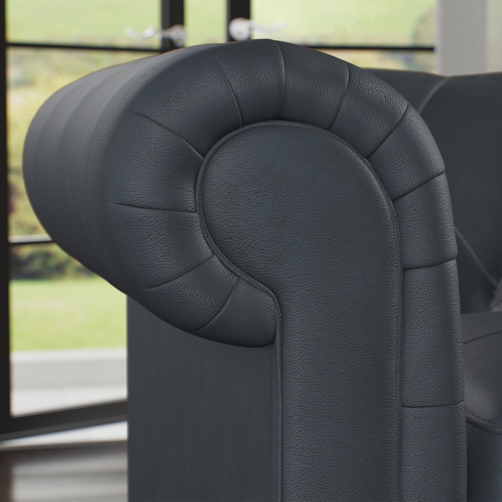 Fauteuil en cuir Everett