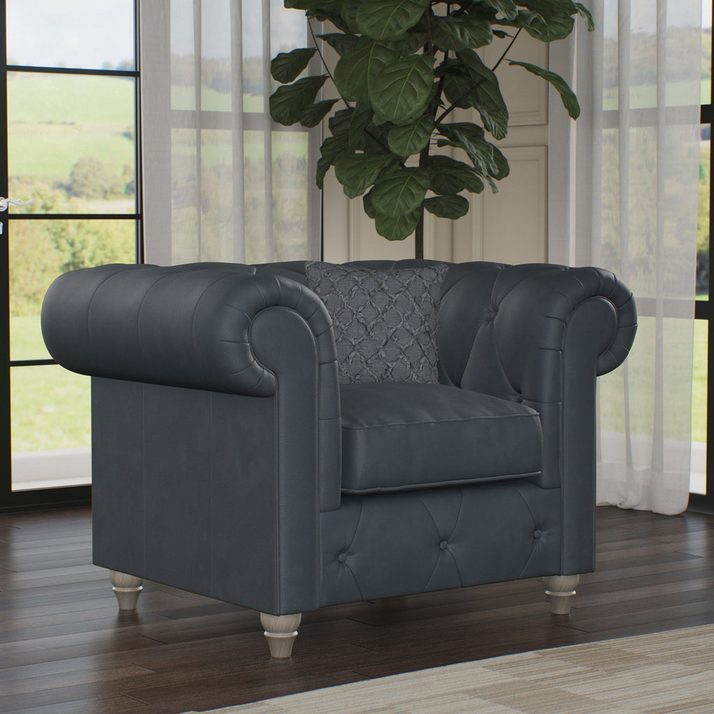 Fauteuil en cuir Everett