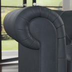 Fauteuil douillet en cuir Everett