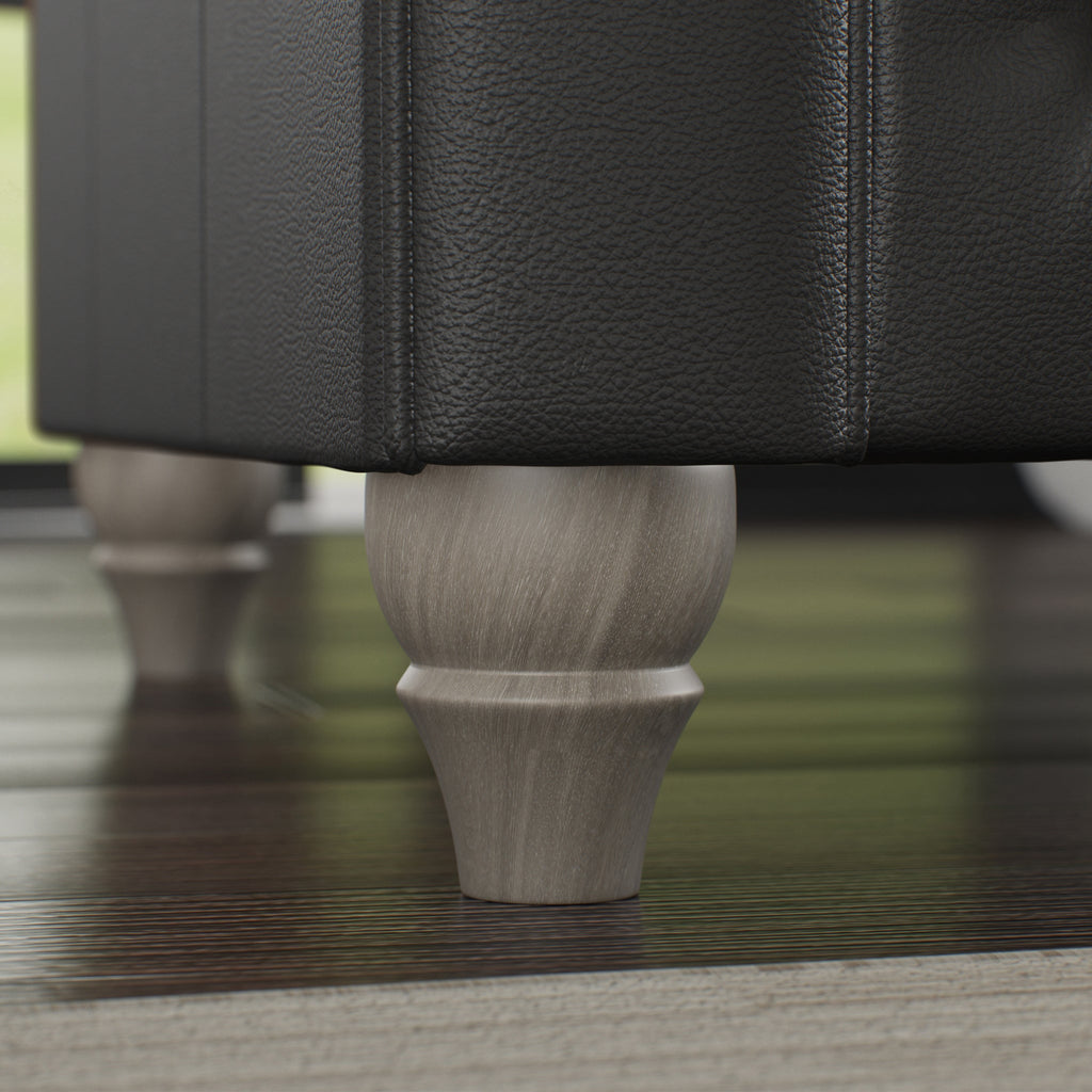 Fauteuil douillet en cuir Everett