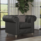 Fauteuil en cuir Everett