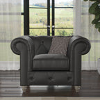 Fauteuil en cuir Everett