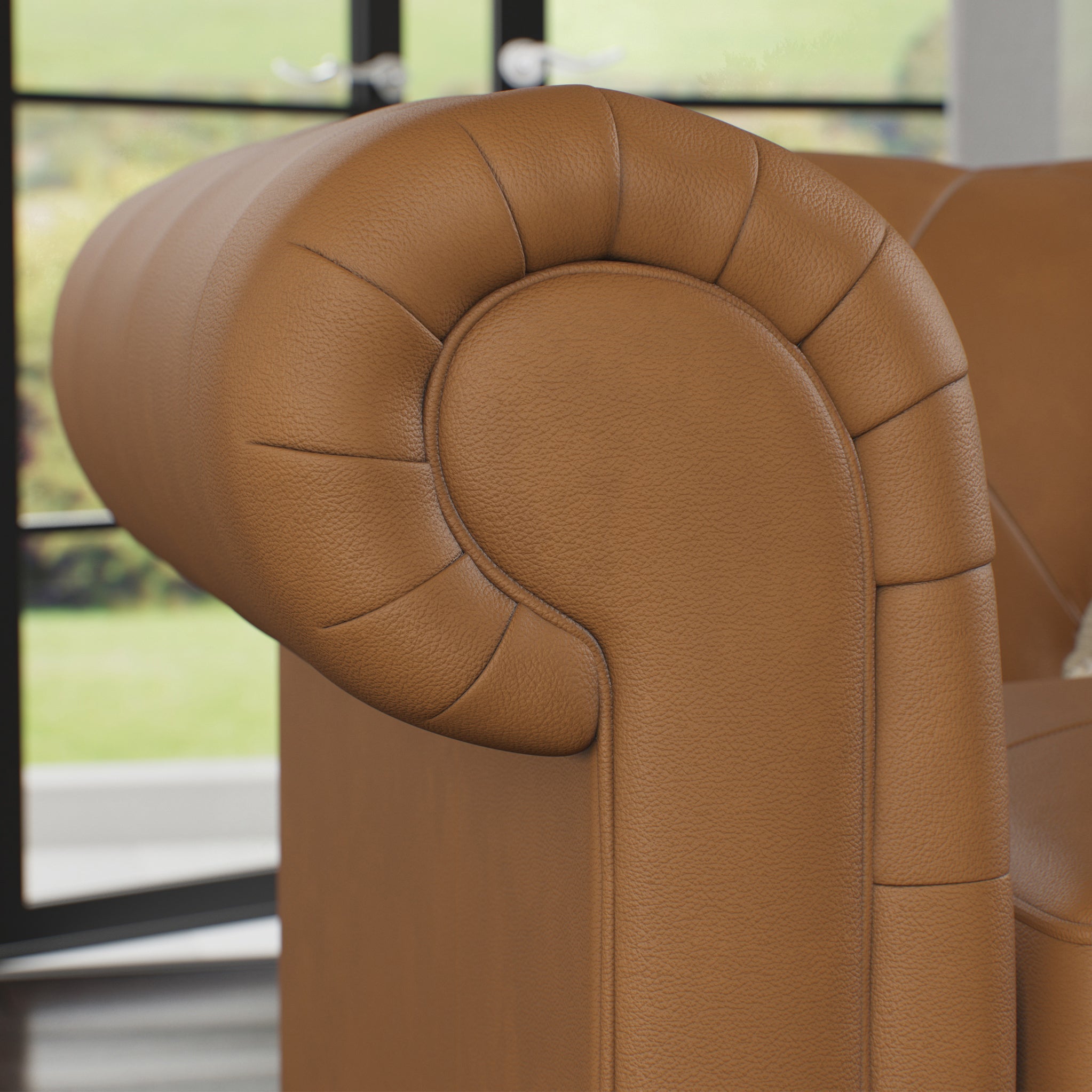 Fauteuil en cuir Everett