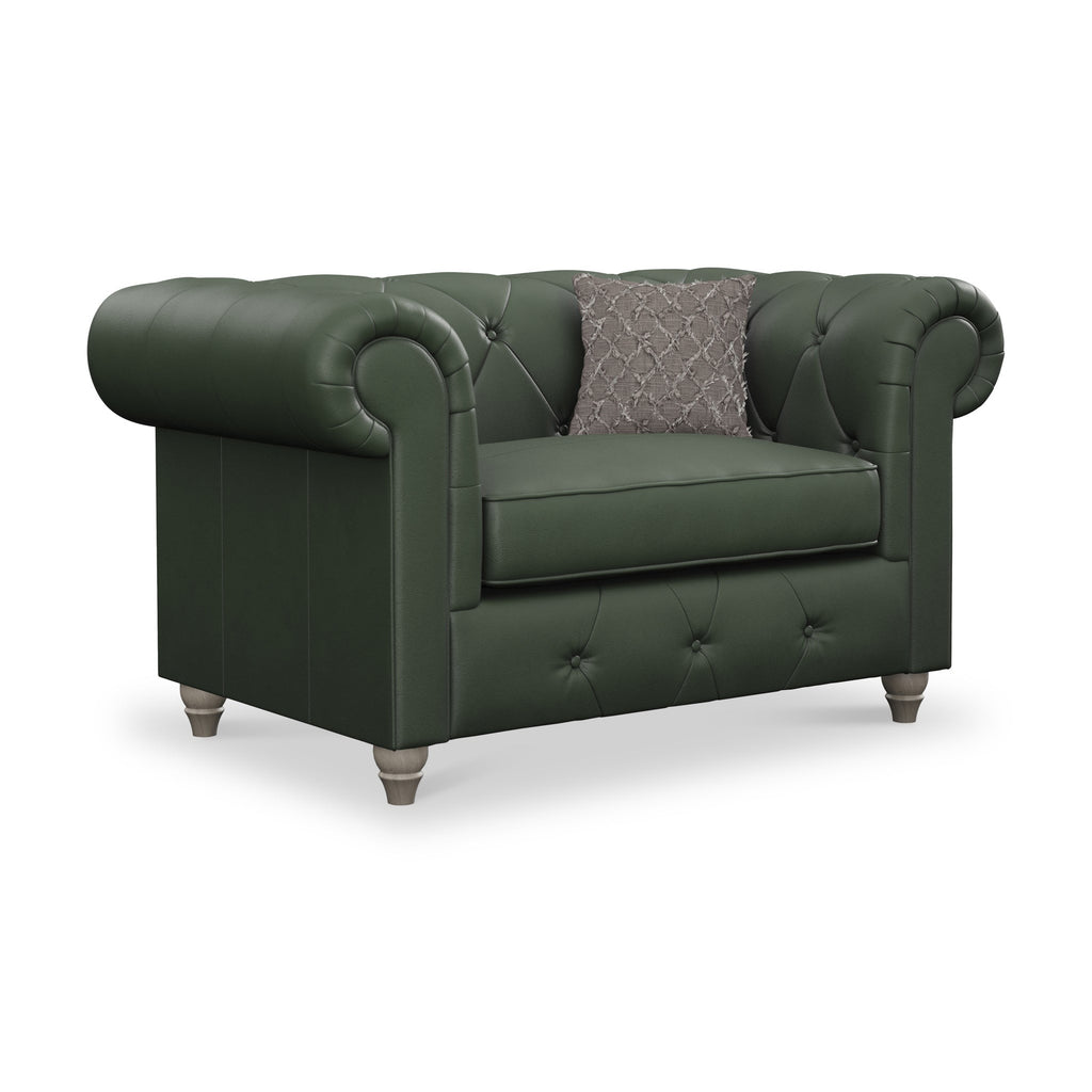 Fauteuil douillet en cuir Everett