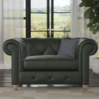 Fauteuil douillet en cuir Everett