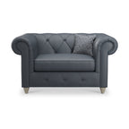 Fauteuil douillet en cuir Everett