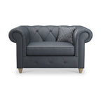 Fauteuil douillet en cuir Everett