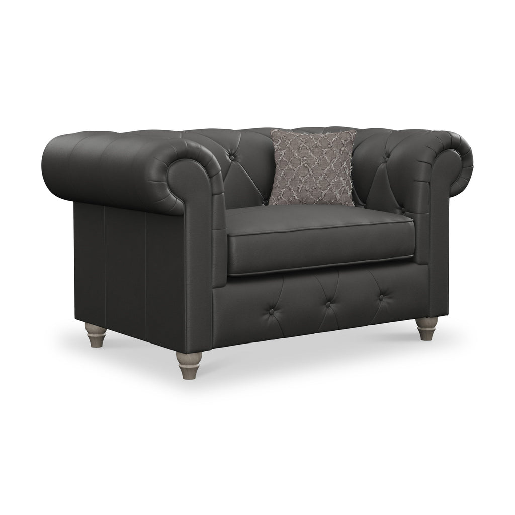 Fauteuil douillet en cuir Everett