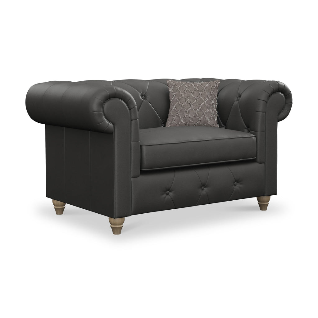 Fauteuil douillet en cuir Everett