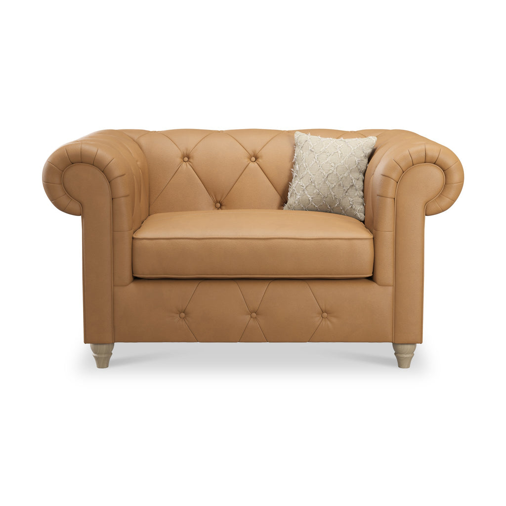 Fauteuil douillet en cuir Everett