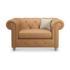 Fauteuil douillet en cuir Everett