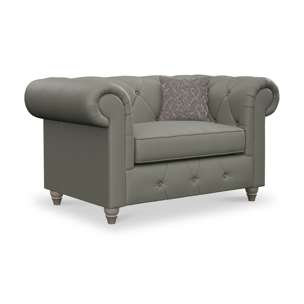 Fauteuil douillet en cuir Everett