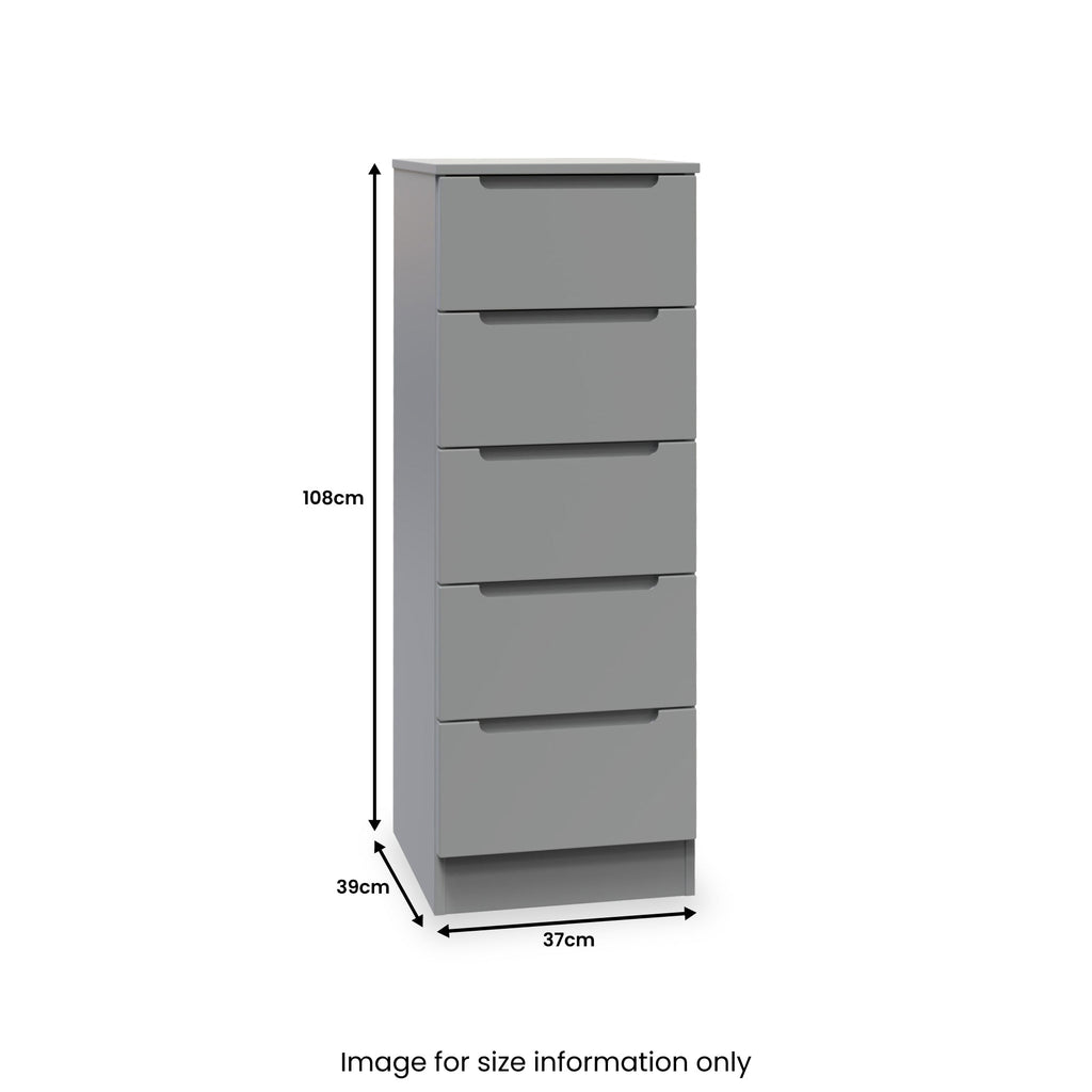 Commode haute Henshaw à 5 tiroirs