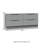 Commode basse Henshaw à 4 tiroirs