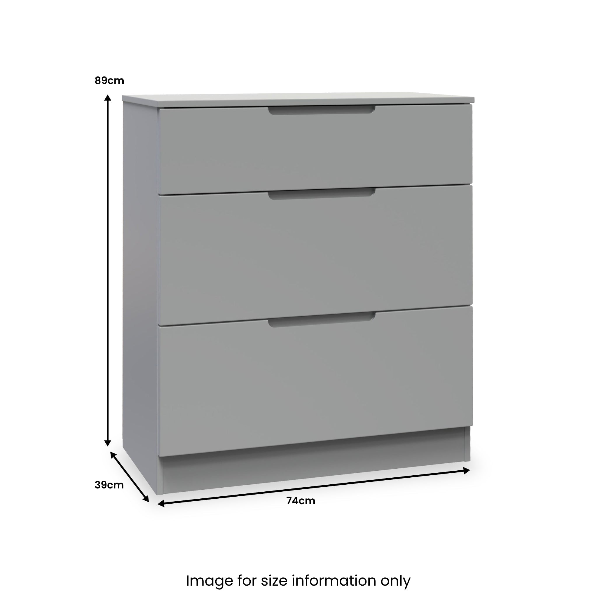 Commode profonde Henshaw à 3 tiroirs