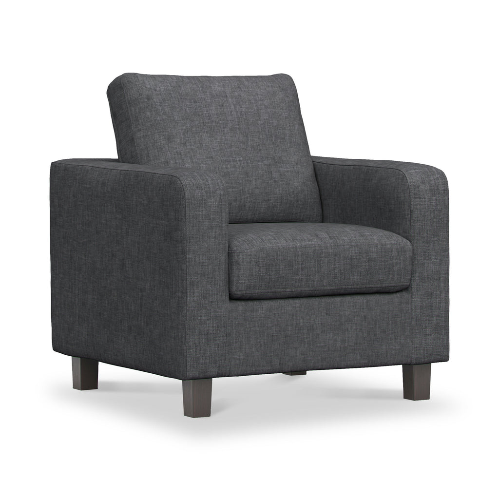 Fauteuil en tissu gris Myles