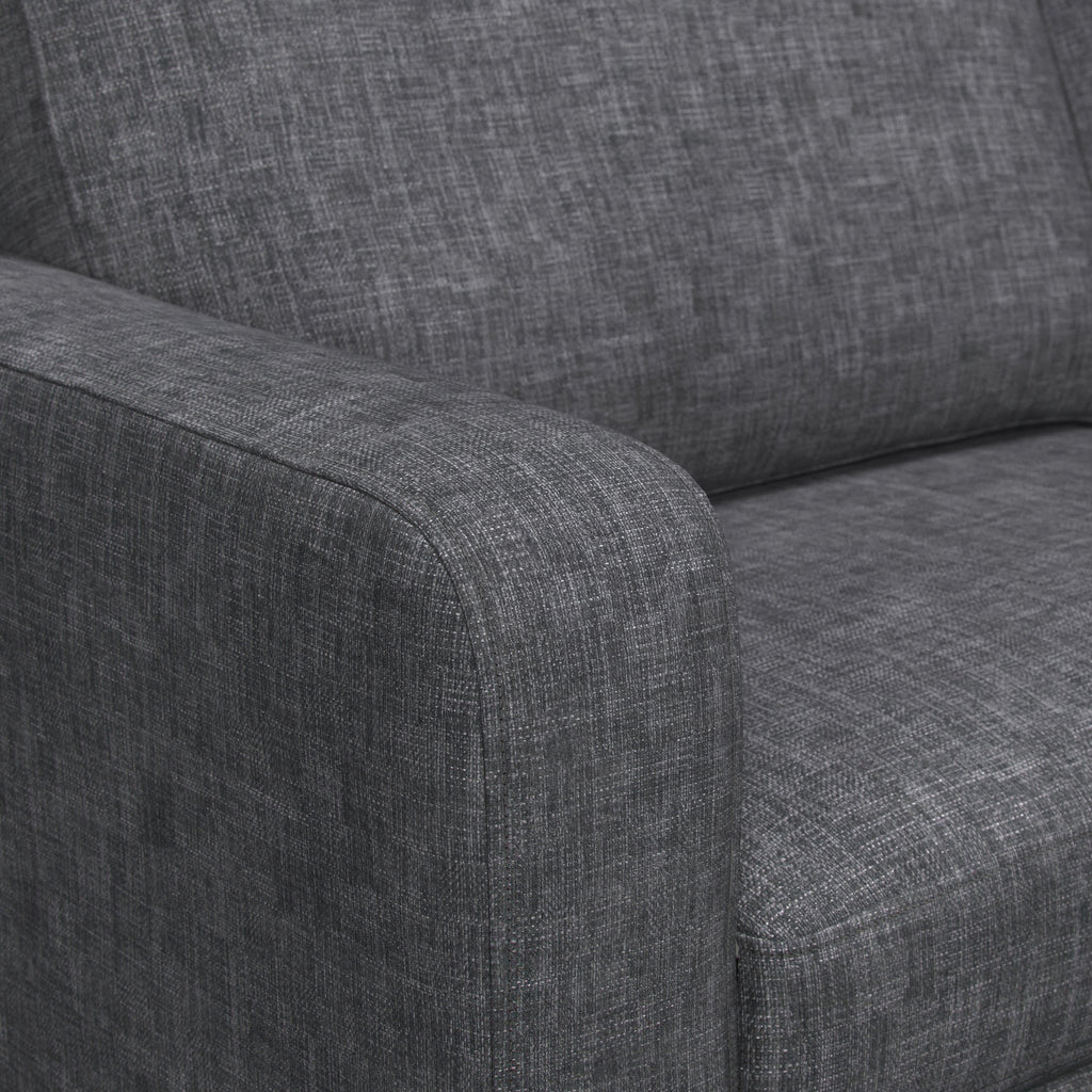 Fauteuil en tissu gris Myles
