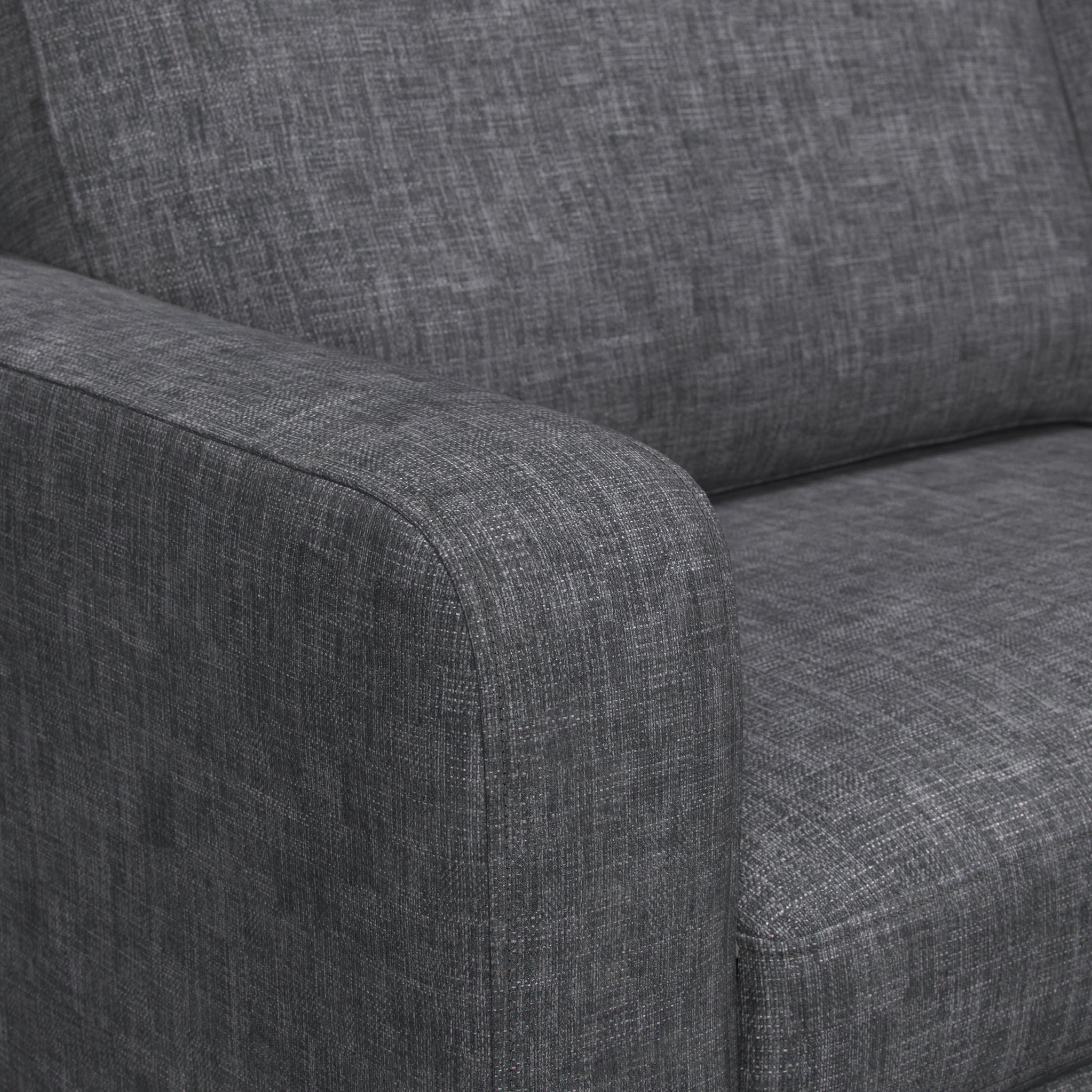 Fauteuil en tissu gris Myles