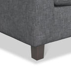 Fauteuil en tissu gris Myles