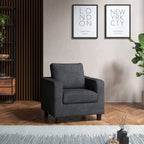 Fauteuil en tissu gris Myles