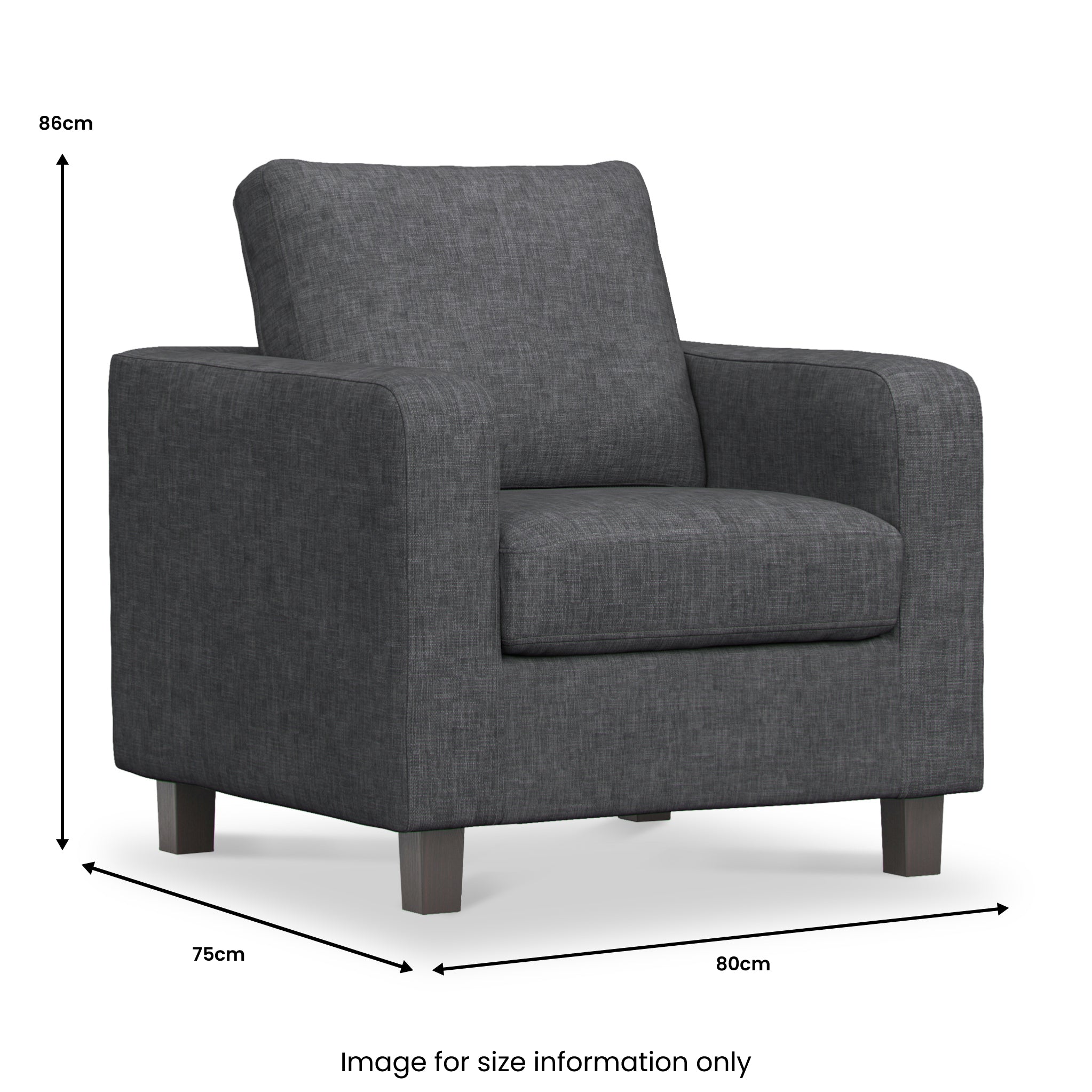 Fauteuil en tissu gris Myles