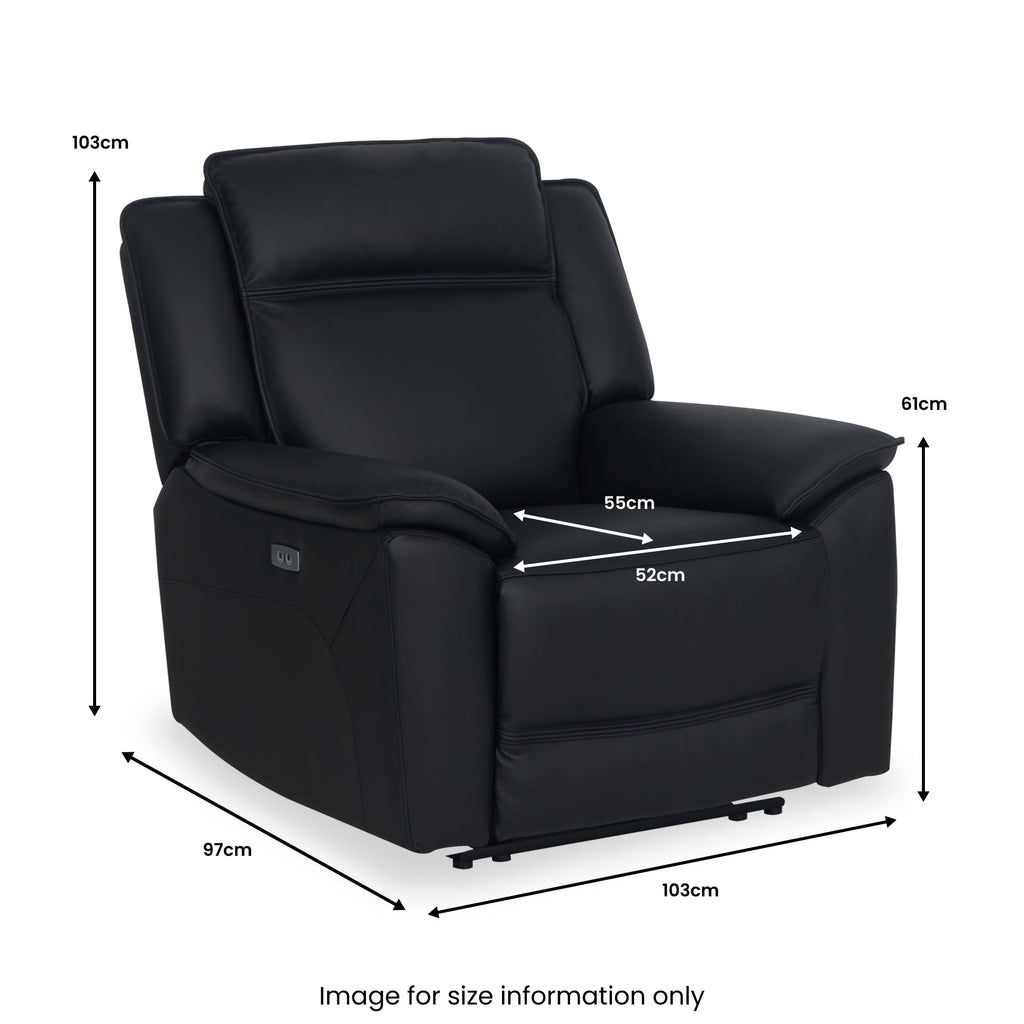 Fauteuil inclinable électrique en cuir Alden