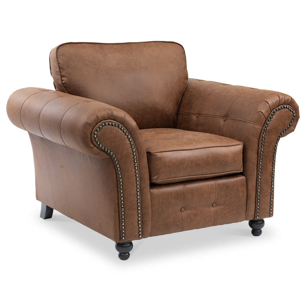 Fauteuil Edward en similicuir
