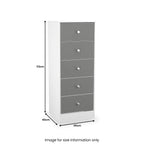 Commode haute Bennet à 5 tiroirs